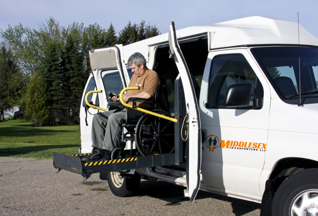 white van and a man in the door